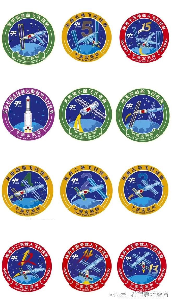 12枚中國空間站任務標識集齊了！滿滿的航天科技感(圖2)